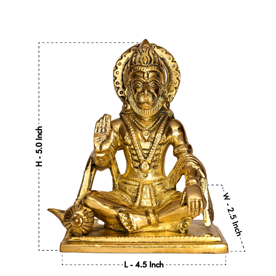 Ashta Dhatu Hanuman Ji Pure Brass Idol