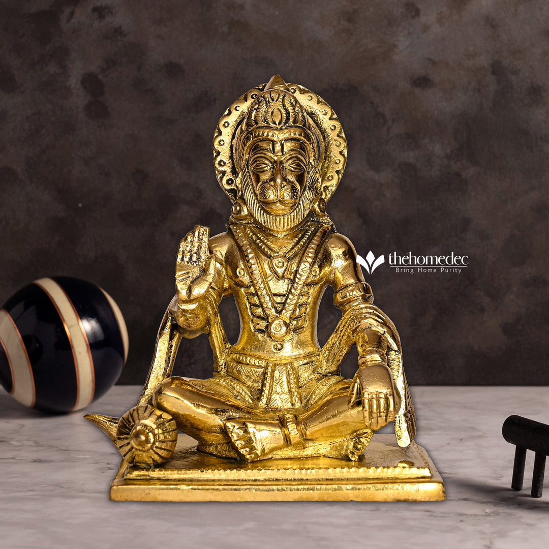 Ashta Dhatu Hanuman Ji Pure Brass Idol