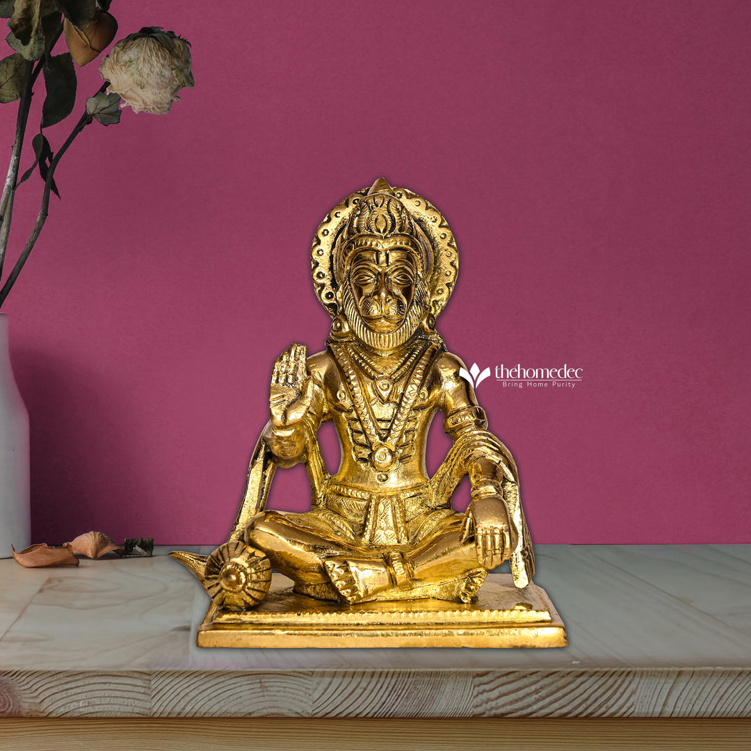 Ashta Dhatu Hanuman Ji Pure Brass Idol