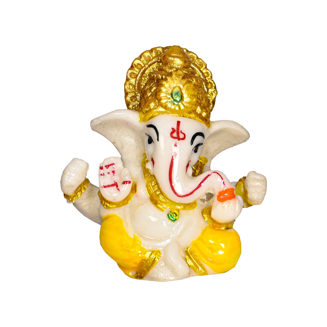 Marble Lord Ganesha Car Dashboard