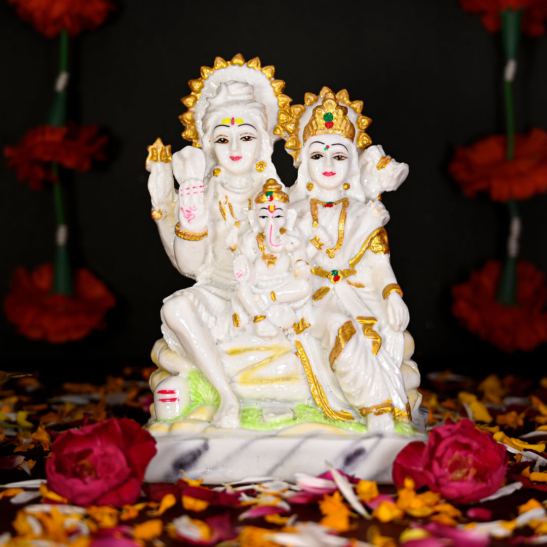 Marble Antique Lord Shiv Parivar Family