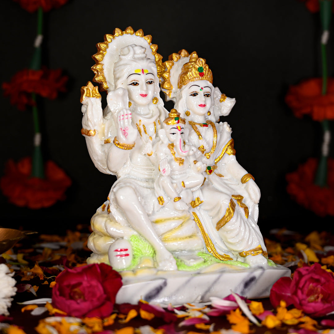 Marble Antique Lord Shiv Parivar Family