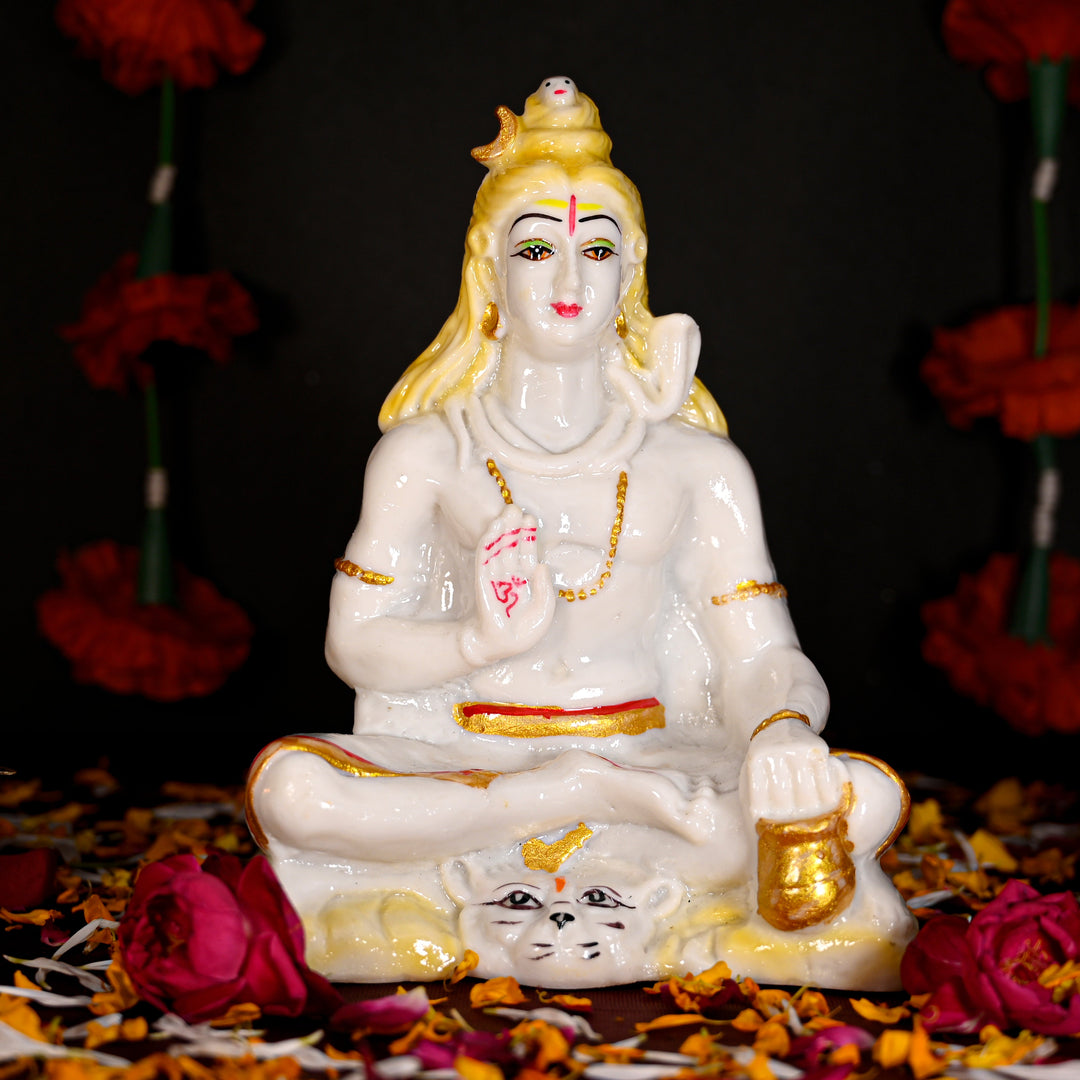 Handcrafted Lord Shiva Statue Marble Dust