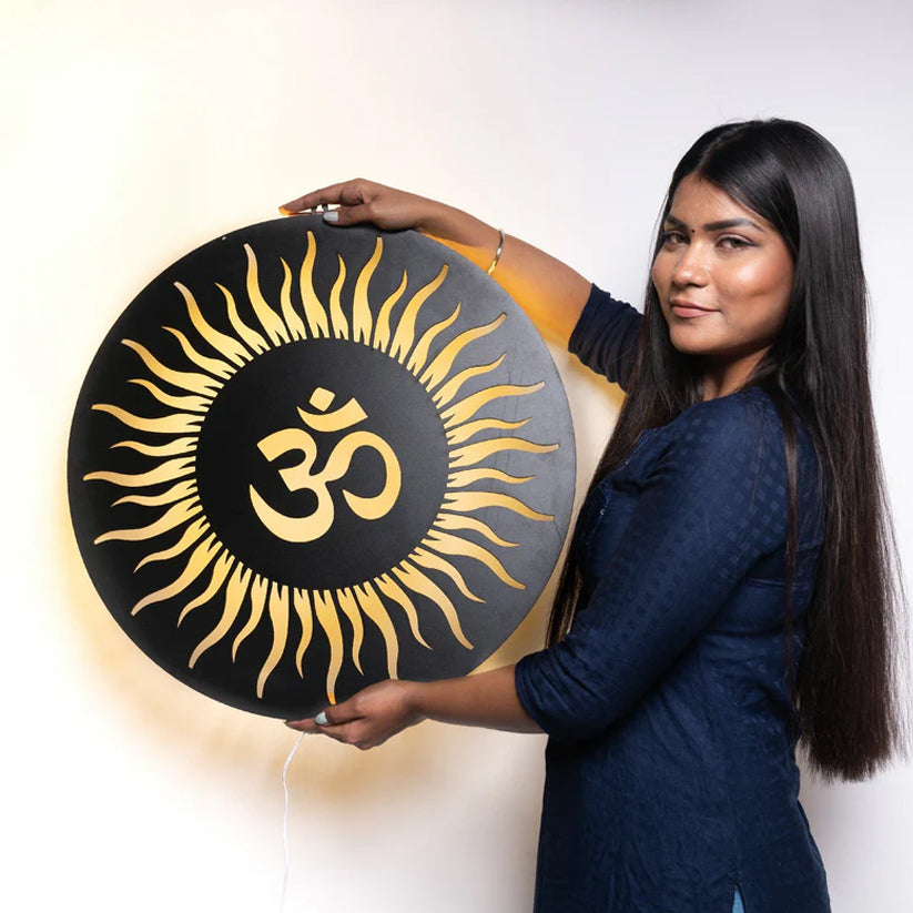Om Wall Decor With LED